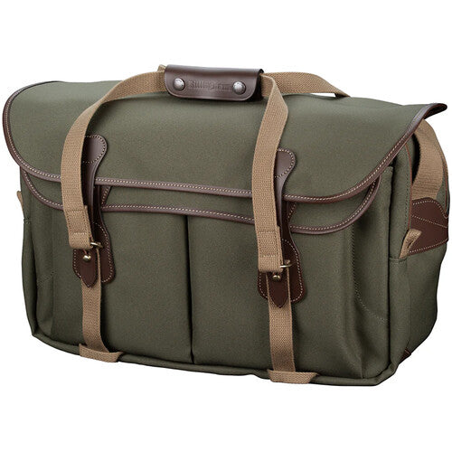 Billingham 555 MKII Camera Bag - Sage FibreNyte / Chocolate Leather