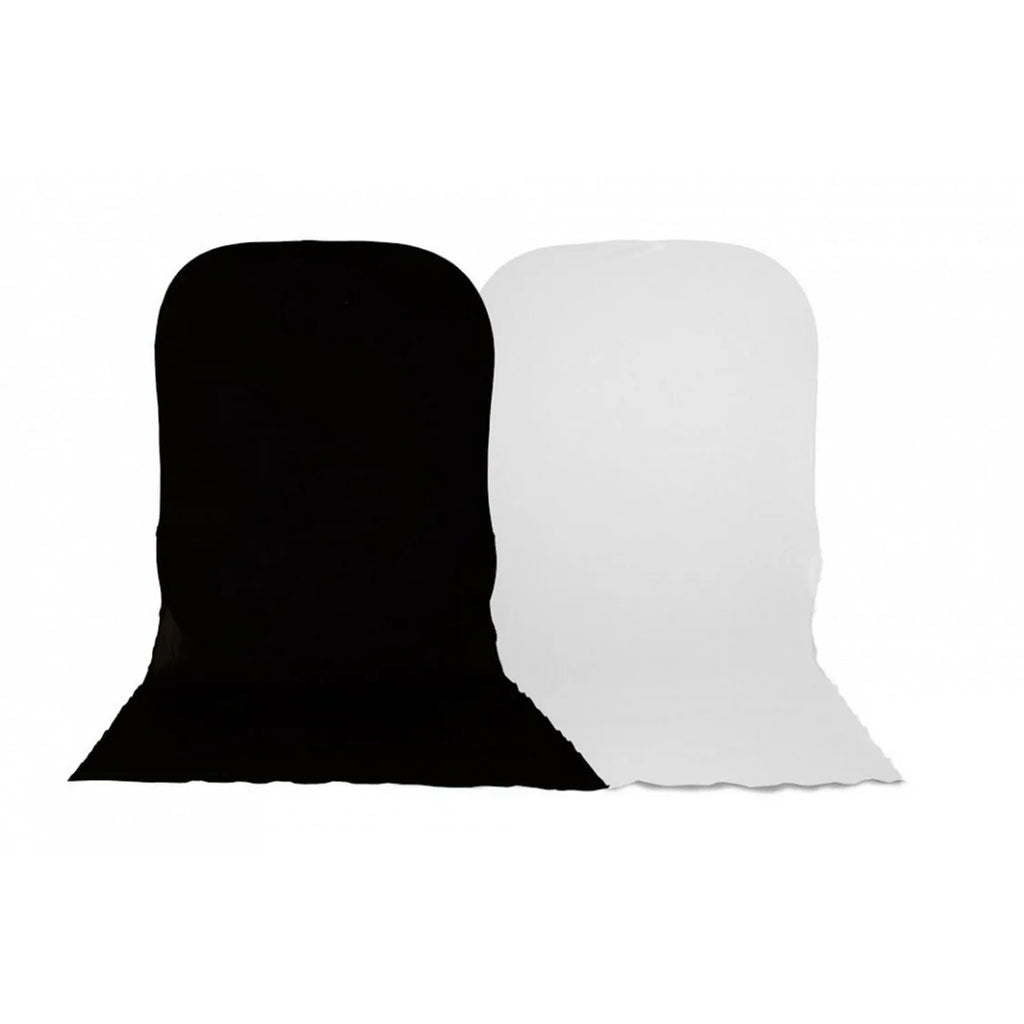 Manfrotto Plain Collapsible Background with Train 1.8m x 2.15m (Black/White)