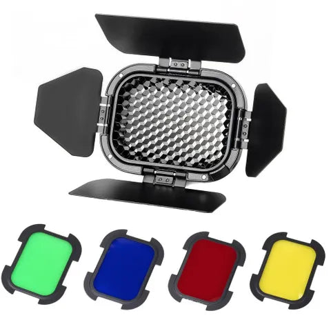 Godox BD-07 Barn Door & Gel Kit