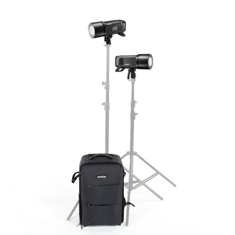 Godox AD600PRO II 2 Head Flash Kit with Umbrellas, Bag & Stands