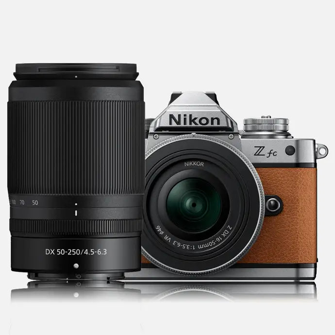 Nikon Zfc + NIKKOR Z DX 16-50mm & DX 50-250mm Lenses - Amber Brown