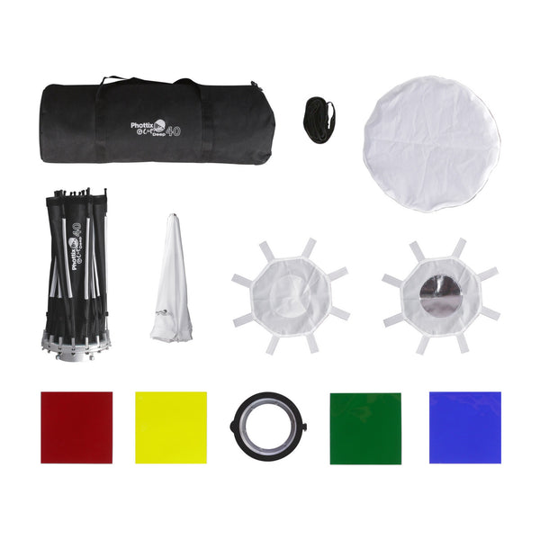 Phottix G-Capsule Octagon Softbox Kit Deep 40cm with Magnetic Gel Filter Set