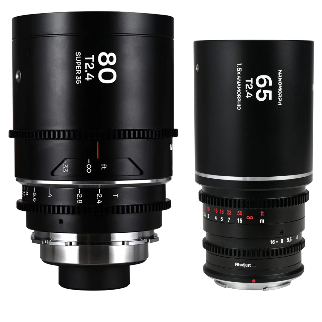 Laowa Nanomorph S35 Anamorphic Prime 2-Lens Bundle (Sony E, Silver Flare)