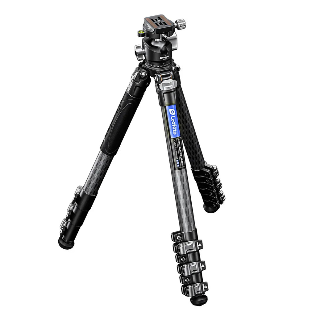 Leofoto LSR-284C Ranger Rapid Series Lever Release 4 Section Carbon Fibre Tripod LH-30