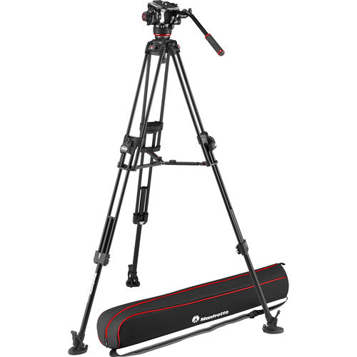 Manfrotto 504X Fluid Video Head + Twin Aluminium Tripod + XPRO Aluminium 4-Section Monopod
