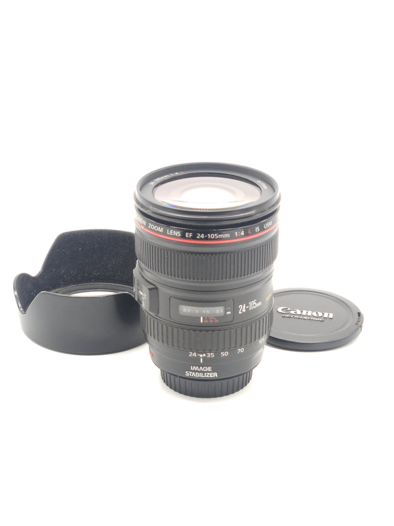Pre-Owned Canon EF 24-105mm f/4L IS USM Lens with Caps & Hood 1025366 (Second Hand)