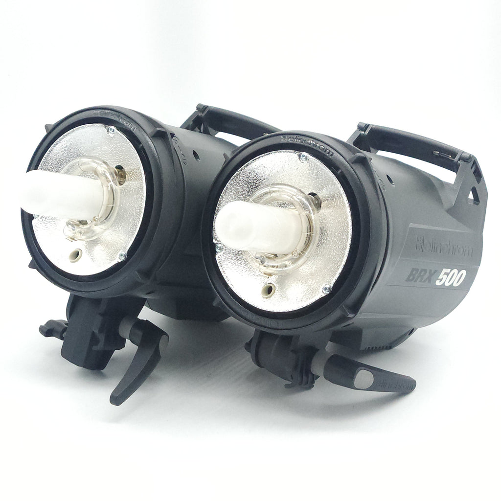 Pre-Owned Elinchrom BRX 500 Twin Kit With 2 Octa Softbox Case, & Light Stands SN: 1802044143831/1802044143830 (Second Hand)