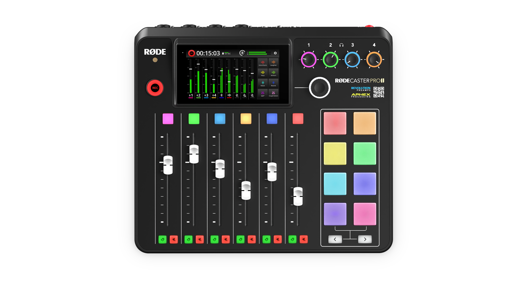 Atlas 4 Rode Rode RODECaster Pro II Four-Person Podcast Kit (Ultimate Podcaster Bun ...