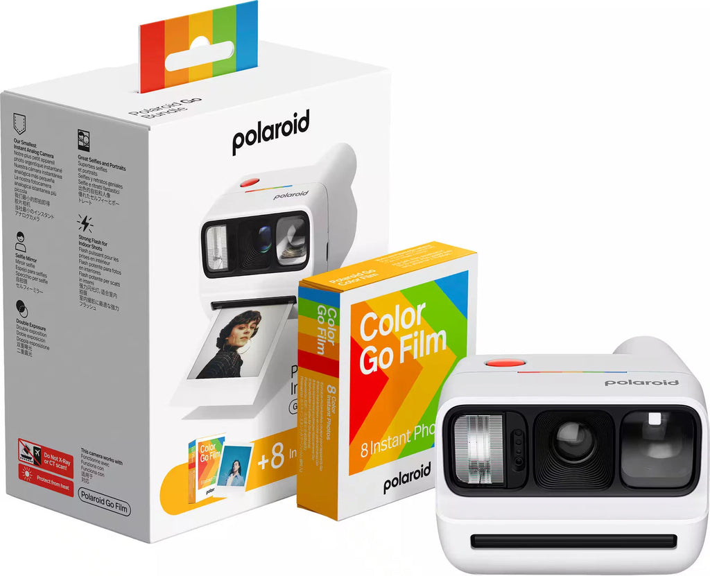 Polaroid Go Gen3 - White + Color Film Bundle (8 Photos)