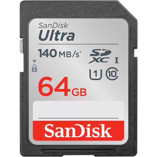SanDisk Ultra 64GB UHS-I V30 SDXC Card - 140MB/s