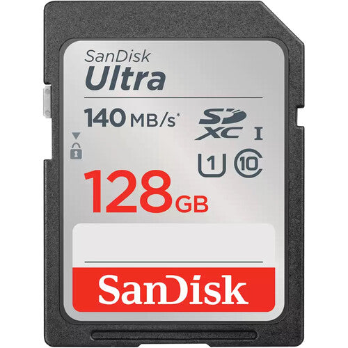 SanDisk Ultra 128GB UHS-I V30 SDXC Card - 140MB/s