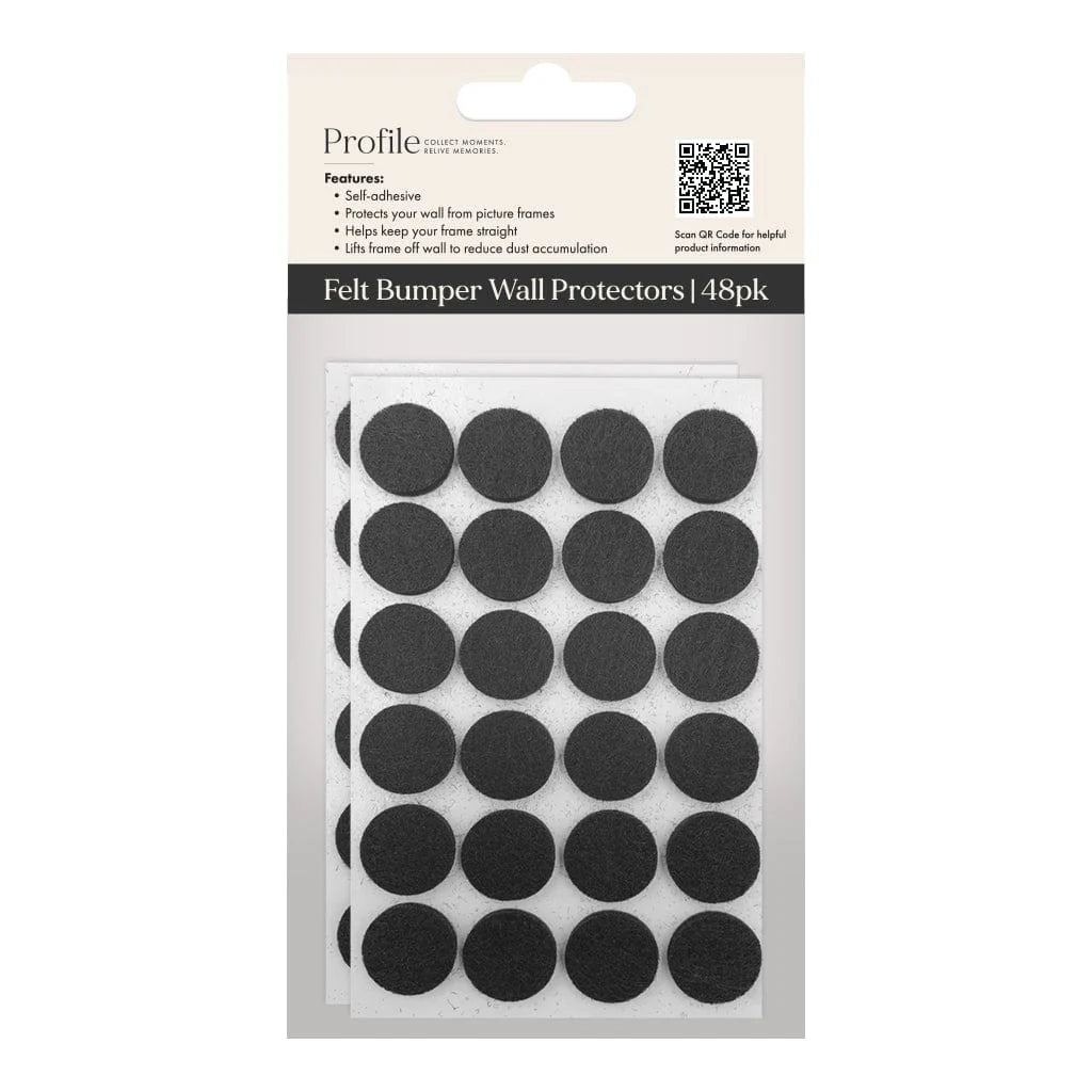 Profile Black Felt Bumper Wall Protectors (48pk)