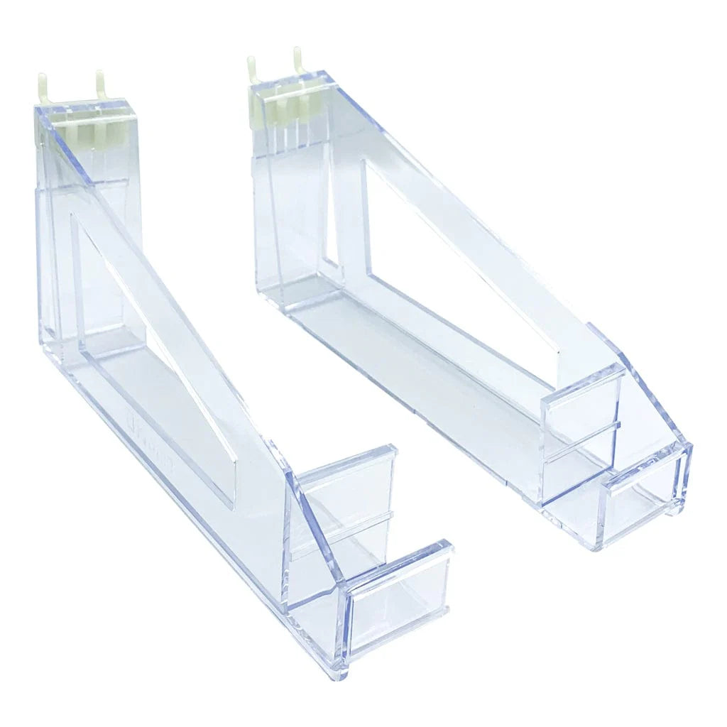 Profile Slat Wall Adjustable Frame Display Brackets with Front-Facing Support (Pair)