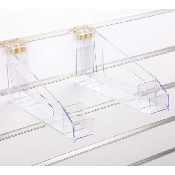 Profile Slat Wall Adjustable Frame Display Brackets with Front-Facing Support (Pair)