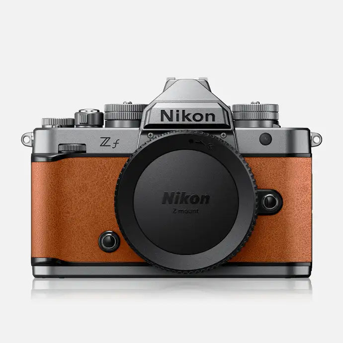 Nikon Zf Mirrorless Digital Camera Silver Body - Cognac Brown