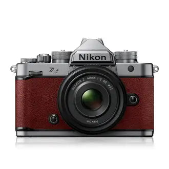Nikon Z f Mirrorless Digital Silver Camera Bordeaux Red w/ Nikkor Z 40mm f2 (SE) Lens