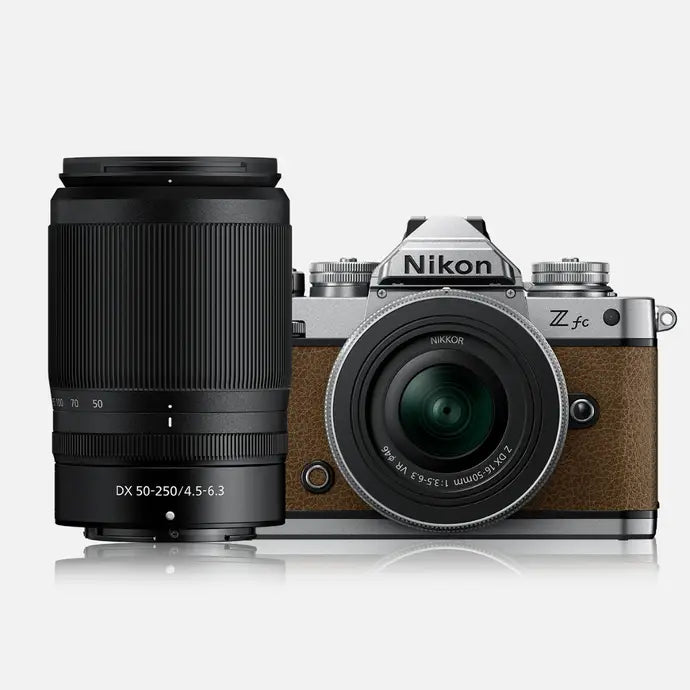 Nikon Zfc + NIKKOR Z DX 16-50mm & DX 50-250mm Lenses - Walnut Brown