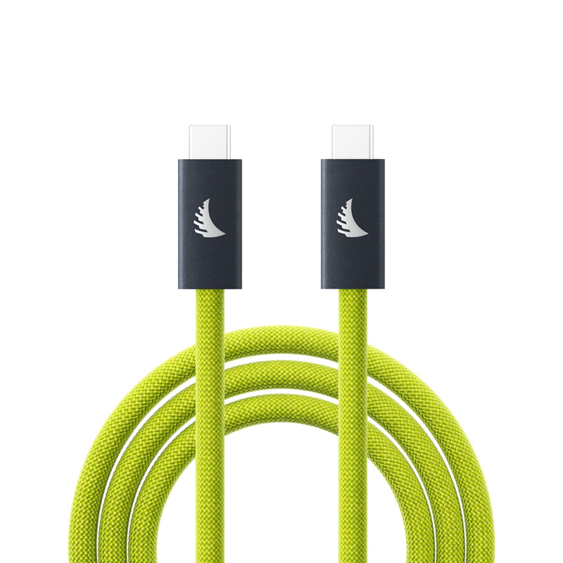 Angelbird Straight USB-C 3.2 Solid Flex Braided Tether Cable  - Lime, 4.5m