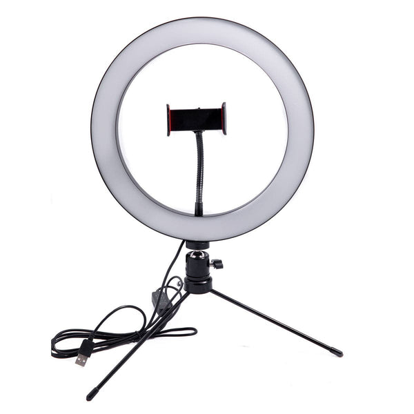 LIGHTRING14 - 14 Inch Ring Light With 210cm Microphone Stand, Tripod Stand & Case