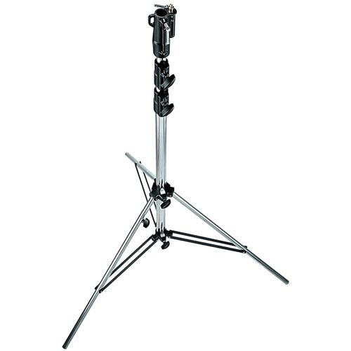 Manfrotto 126CSU Heavy Duty Chrome Plated Steel Stand with Leveling Leg - 10.9' (3.3m)