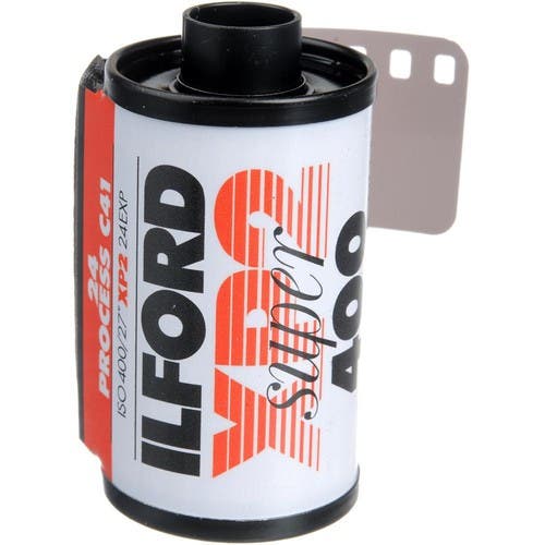 Ilford XP2 Super ISO 400 35mm 24 Exposure Black & White Film 