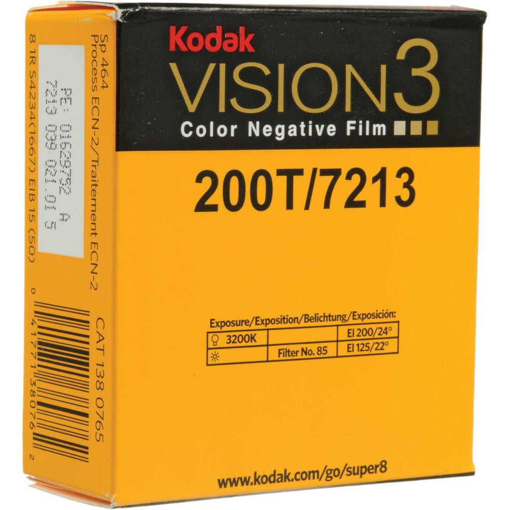 Kodak VISION3 200T Colour Negative Film (Super 8, 50-Feet Roll)