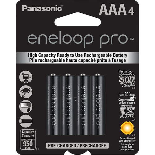 Panasonic Eneloop Pro AAA Rechargeable Ni-MH Batteries (950mAh, 4-Pack)