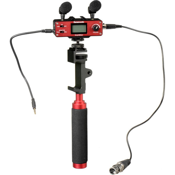 Saramonic SmartMixer Audio Mixer/Adapter Kit for iOS/Android with Mics, Device Holder & Grip
