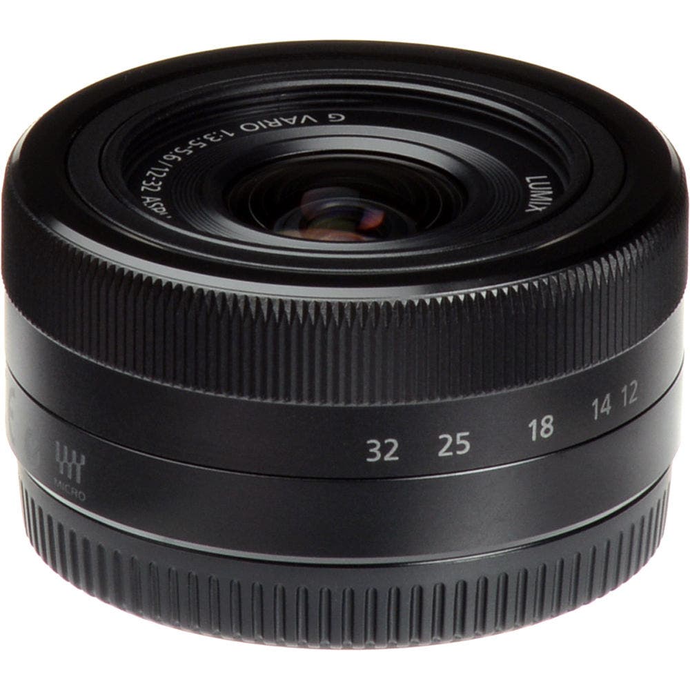 12 32 Panasonic LUMIX G Vario 12-32mm f3.5-5.6 ASPH. Mega O.I.S. Lens (Black ...