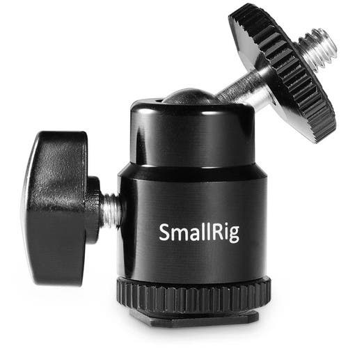 SmallRig Cold Shoe to 1/4inch Threaded Adapter (Black)