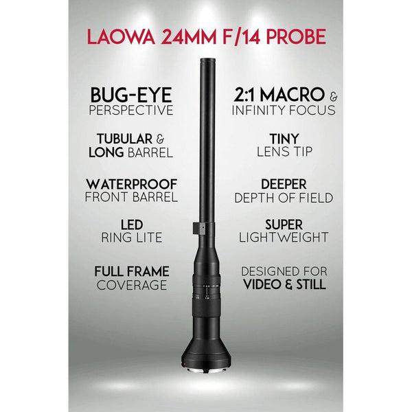 LAOWA 24mm f/14 2X Macro Probe Lens for Pentax K 