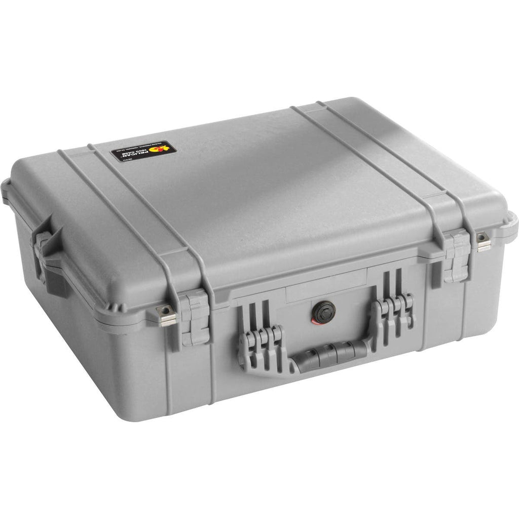 Pelican 1600 Case with Foam Set (Silver)