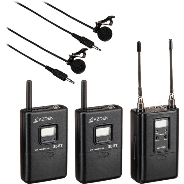 Azden 330LT 2-Person Camera-Mount Wireless Omni Lavalier Microphone System (566.125 to 589.875 MHz)