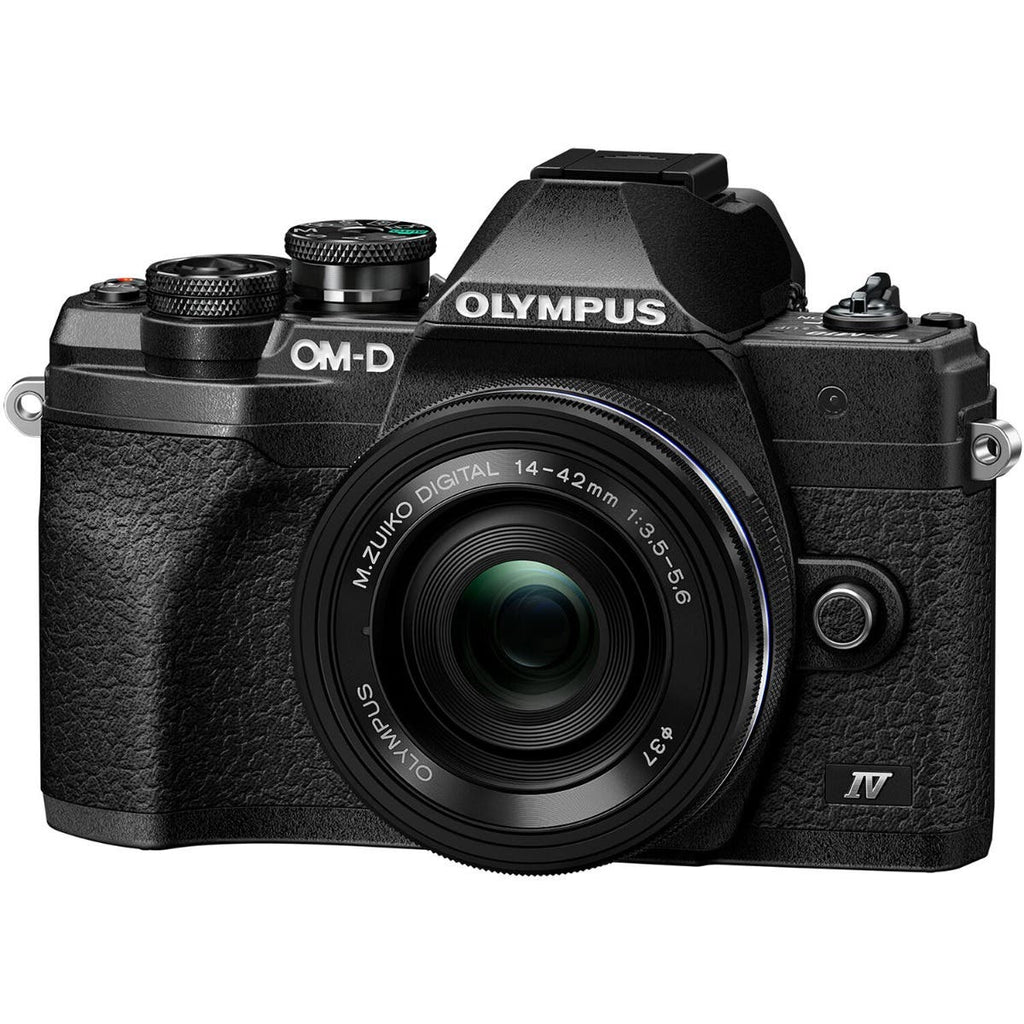 Olympus OM-D E-M10 Mark IV Mirrorless Camera with 14-42mm Lens (Black)