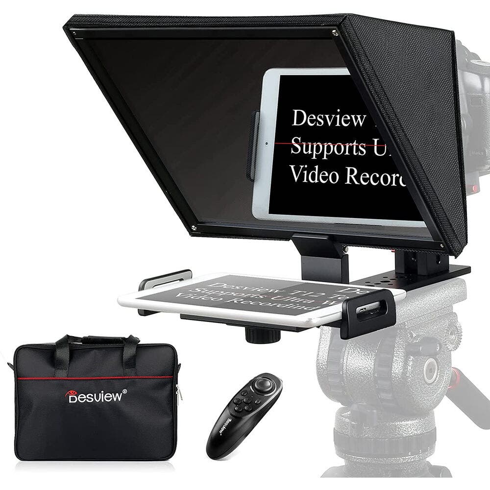 Desview T12 Foldable Portable Teleprompter with Remote
