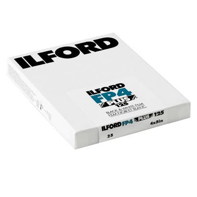 Ilford FP4 Plus Black & White Negative Film (4 x 5in, 25 Sheets)