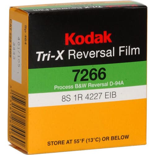 Kodak Tri-X Black & White Reversal Film (Super 8, 50-Feet Roll)