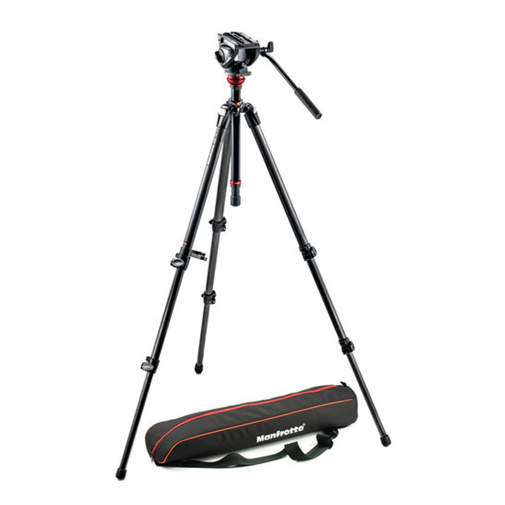 Manfrotto MVH500AH Fluid Head & 755CX3 MagFibre Tripod with Carrying Bag