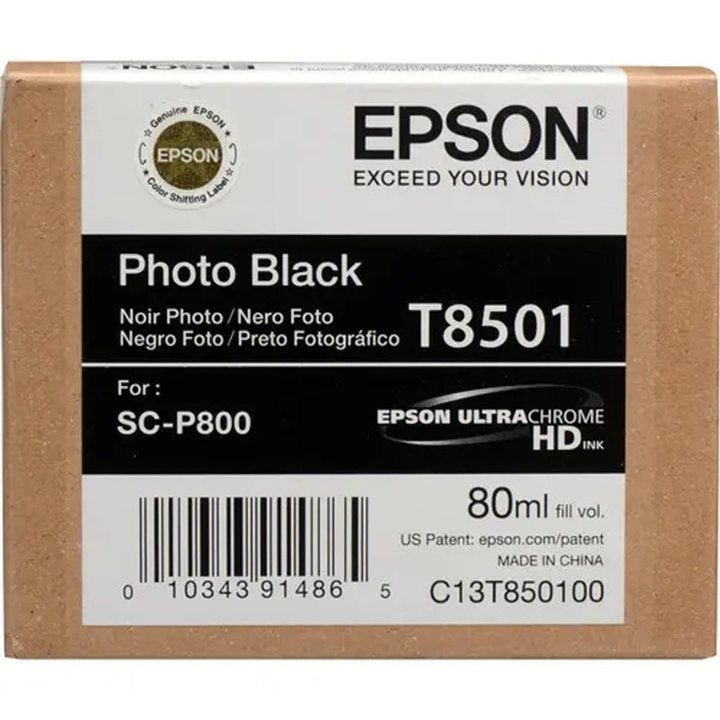 Epson T8501 UltraChrome HD Photo (Black) Ink Cartridge (80ml)