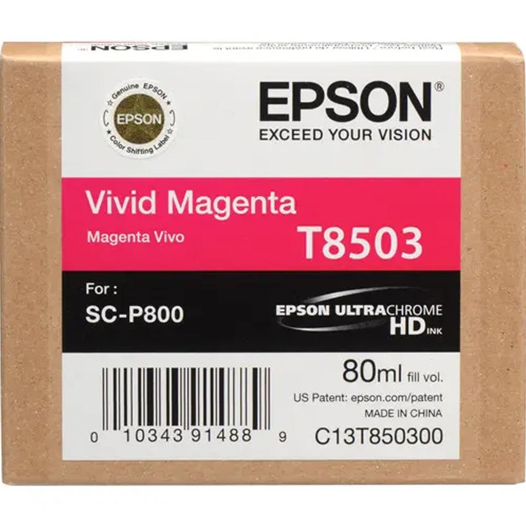 Epson T8503 UltraChrome HD Vivid Magenta Ink Cartridge (80ml)