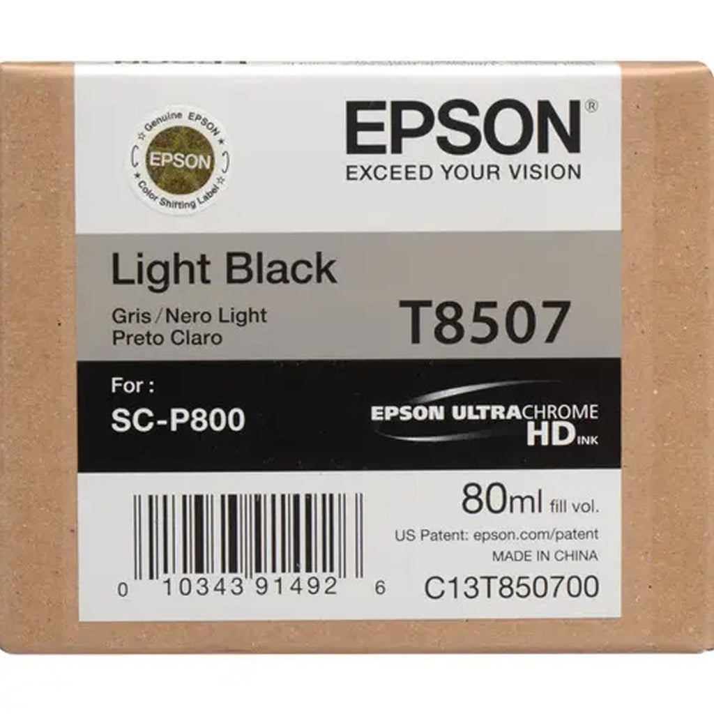 Epson T8507 UltraChrome HD Light (Black) Ink Cartridge (80ml)