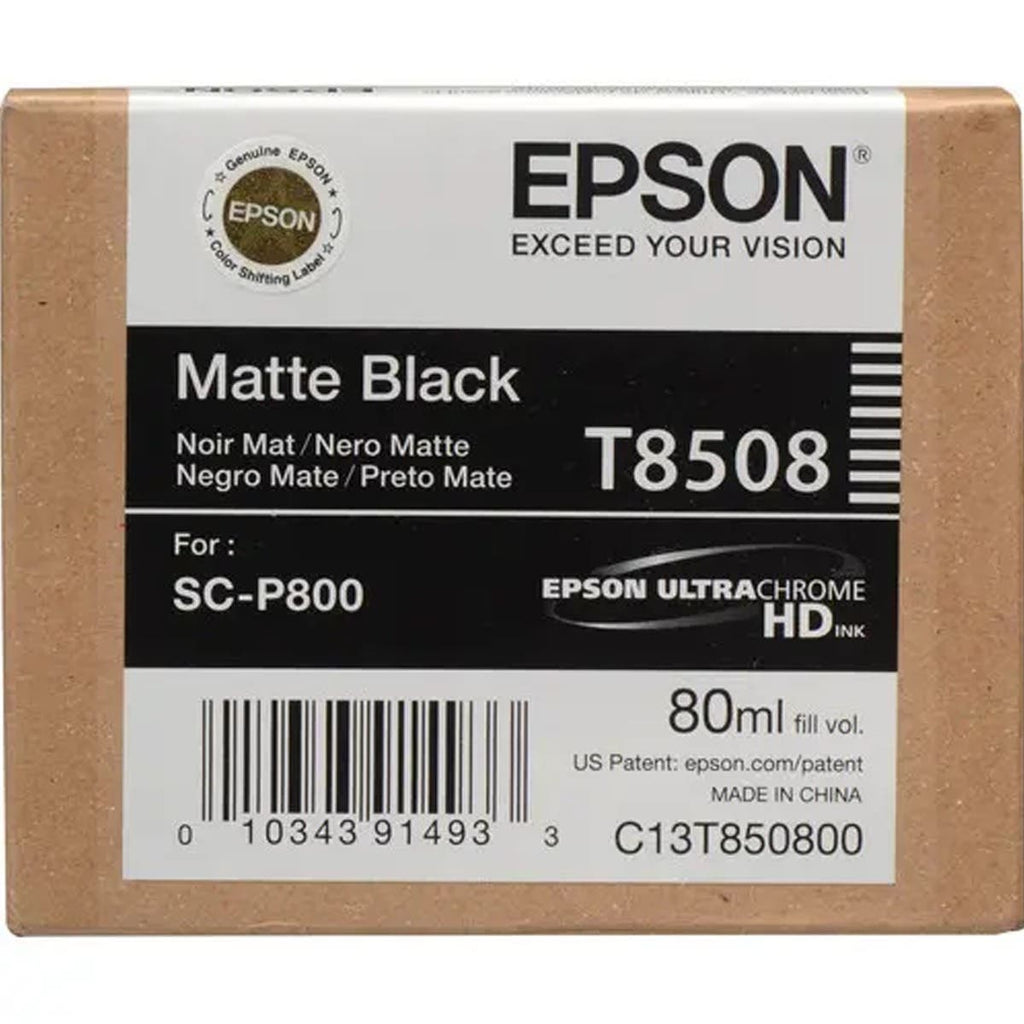 Epson T850800 UltraChrome HD Matte (Black) Ink Cartridge (80ml)