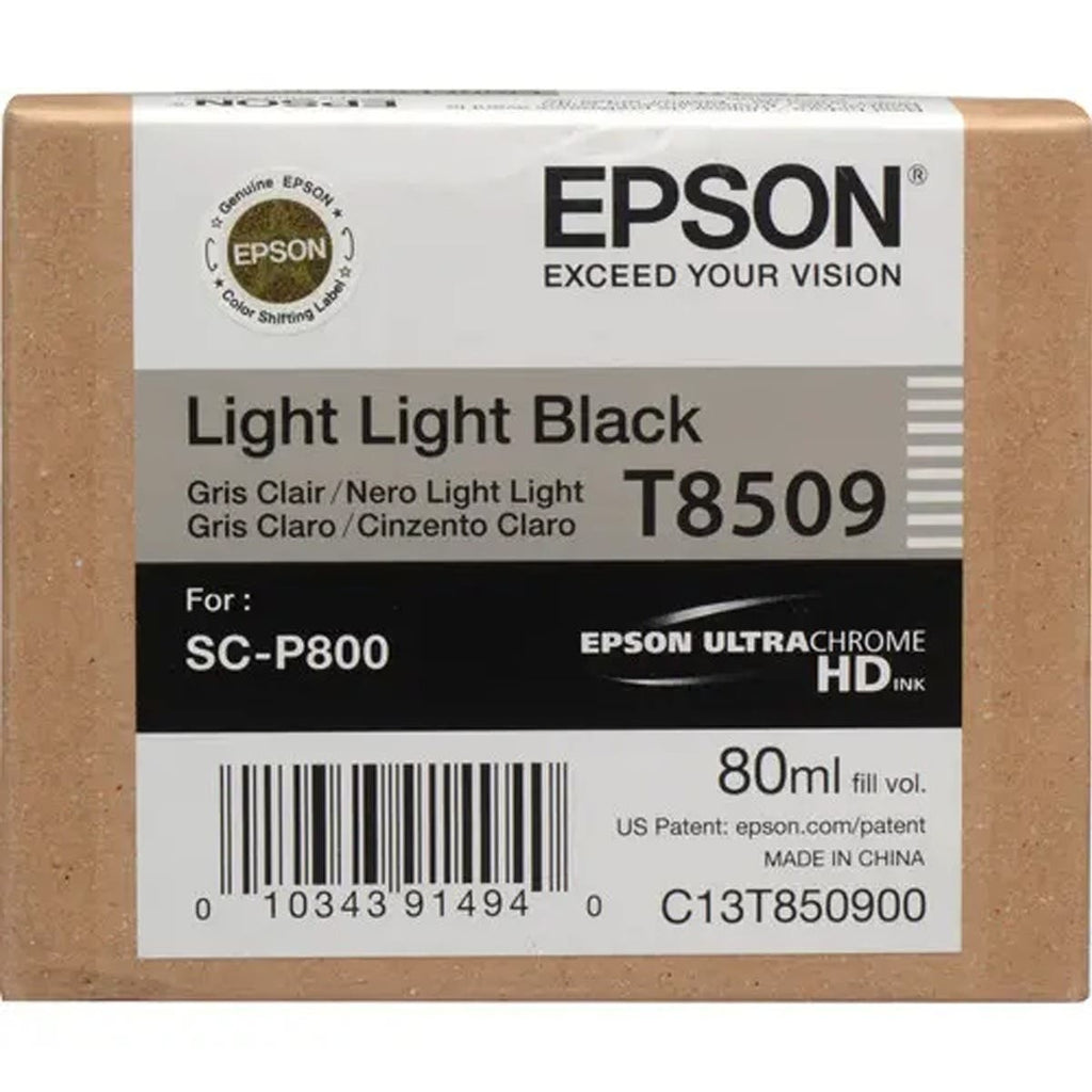 Epson T850900 UltraChrome HD Light Light (Black) Ink Cartridge (80ml)