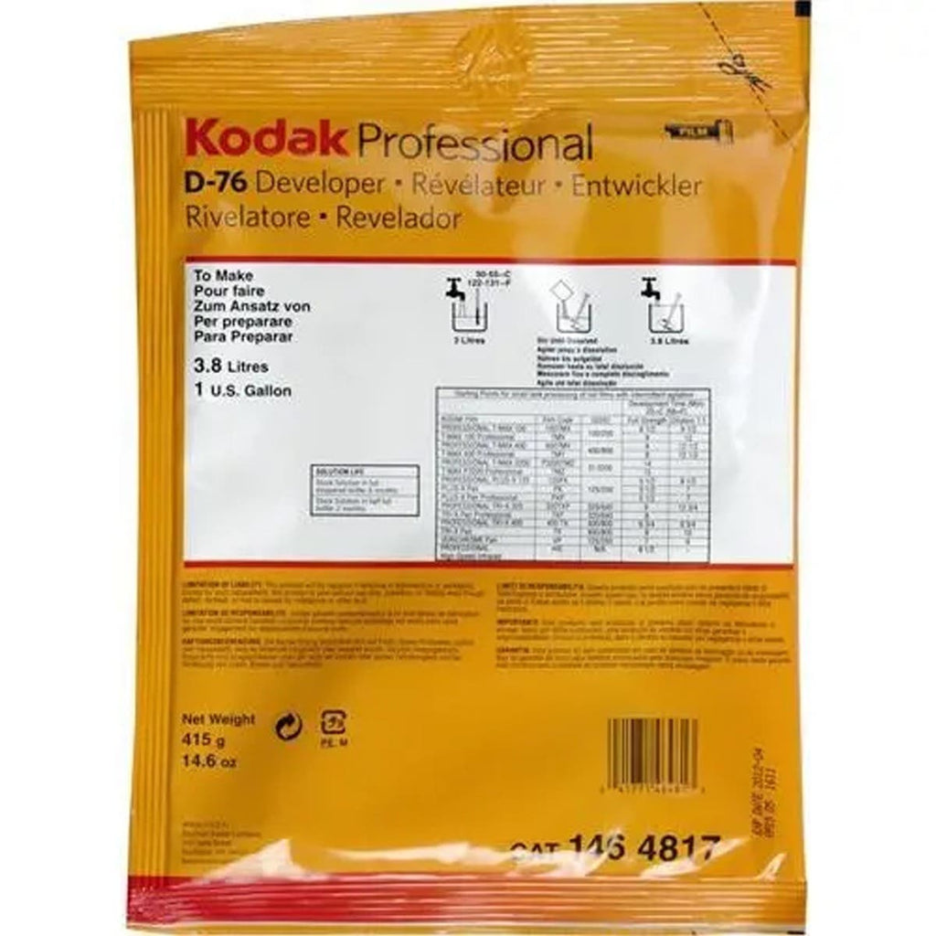 Kodak Professional D-76 Developer (Powder) for Black & White Film (To Makes 3.8 Litres)