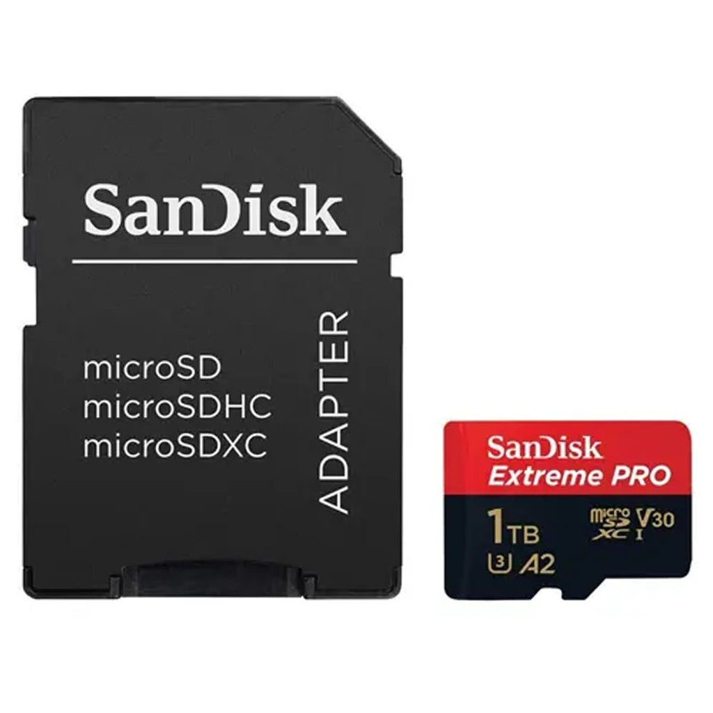SanDisk Extreme PRO microSDXC, SQXCZ 1TB, V30, U3, C10, A2, UHS-I with SD Adaptor, Lifetime Limited