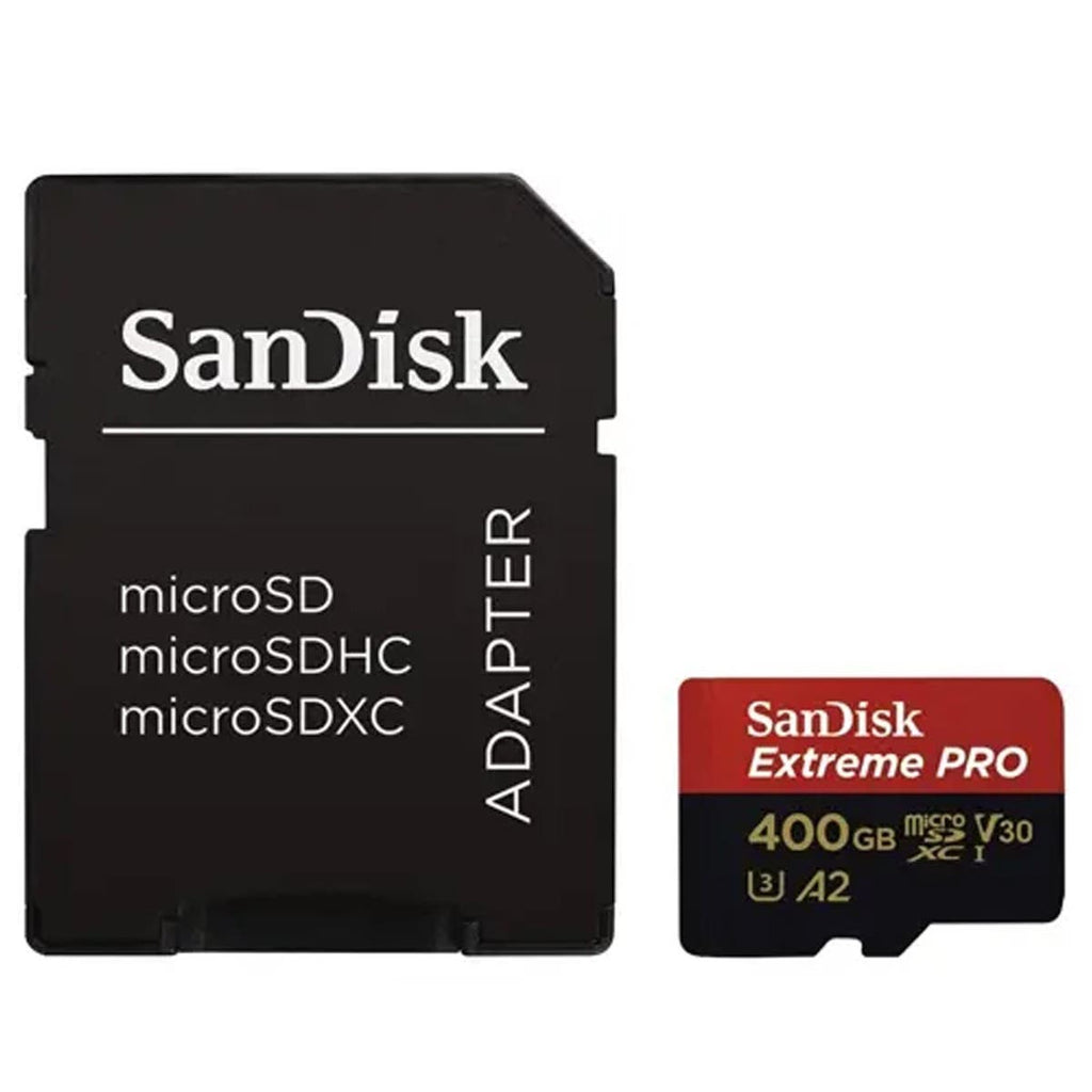 SanDisk Extreme PRO micro SDXC UHS-I U3 A2 V30 Memory Card with Adapter (400GB)