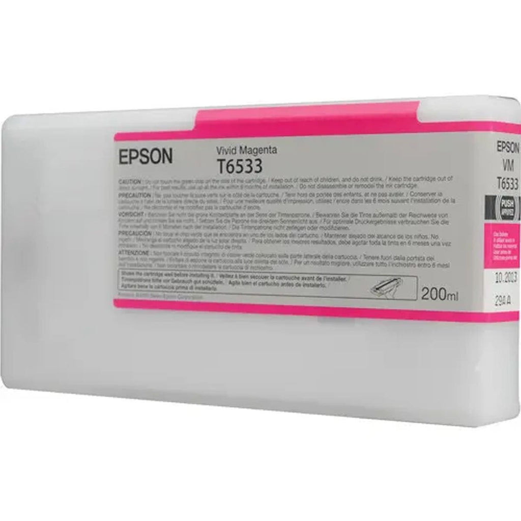 Epson T6533 UltraChrome HDR Vivid Magenta Ink Cartridge (200ml)