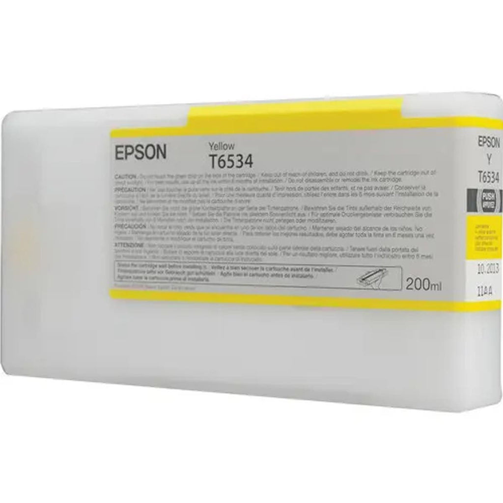 Epson T6534 UltraChrome HDR Yellow Ink Cartridge (200ml)