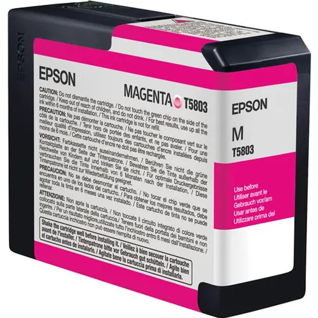Epson T5803 UltraChrome K3 Magenta Ink Cartridge (80ml)