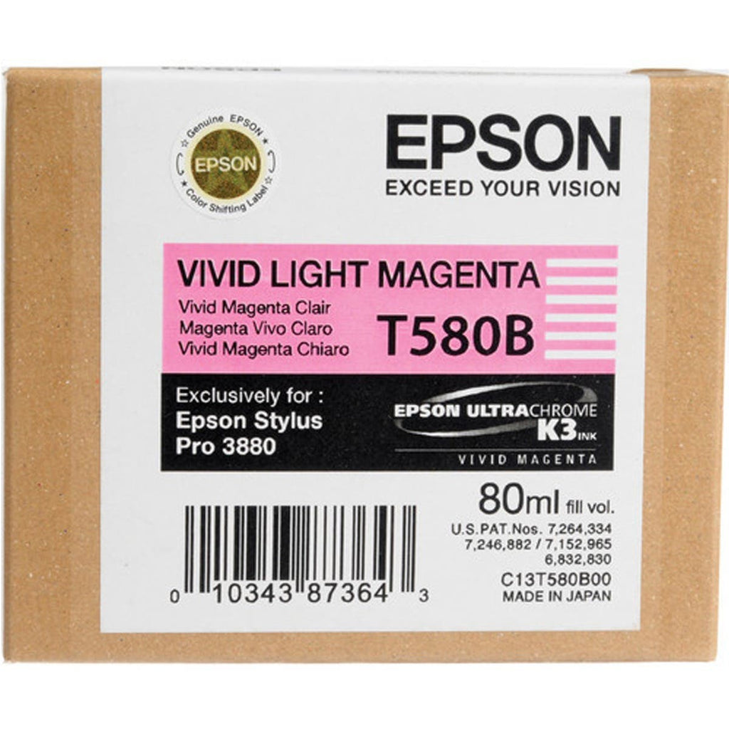 Epson T580B UltraChrome K3 Vivid Light Magenta Ink Cartridge (80ml)